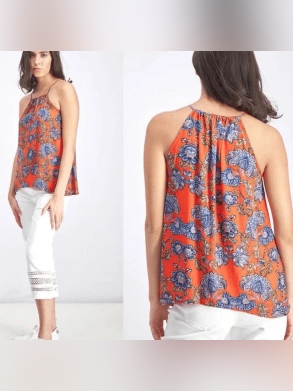 Collective Concepts Krissa Keyhole Halter Blouse NWT